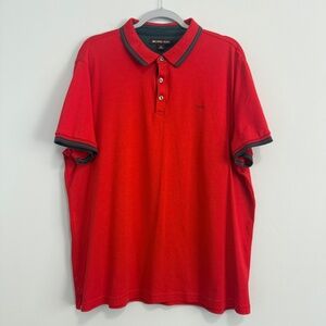 Michael Kors Men’s Short Sleeve Red Polo Shirt Size‎ XL
